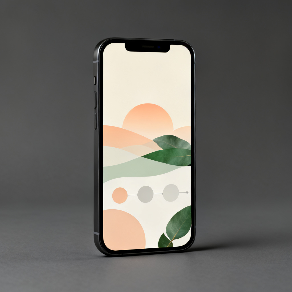 Illustrative concept of a future self-care mobile application on an iPhone.